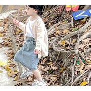 2023夏新作 ベビー服 チェックスカート 韓国風子供服  ハーフスカート 女の子 80cm-150cm