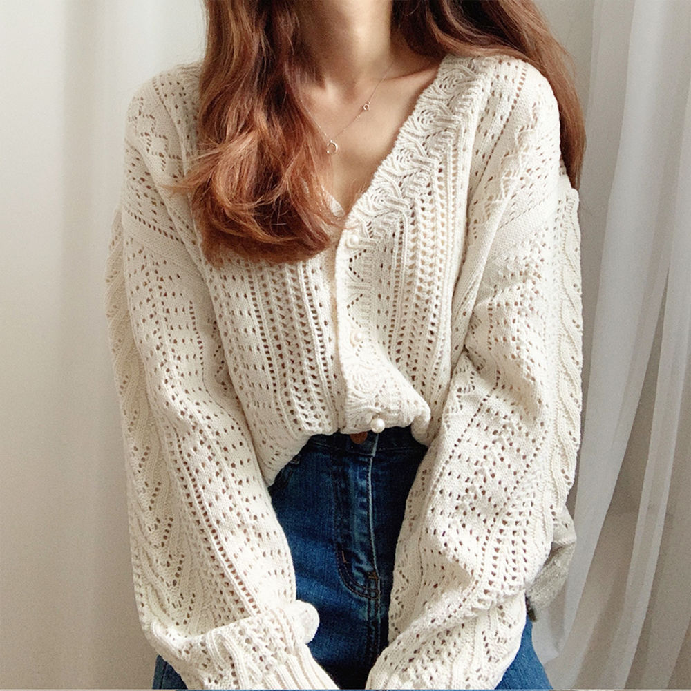 【NEW即納商品】大人気 ファッション 韓国 レーディス　Vネック　可愛い　ニットカーディガン　