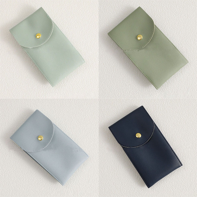 16色】縦長アクセサリーポーチ 無地 ロゴ入れ可 ジュエリーポーチ 高級