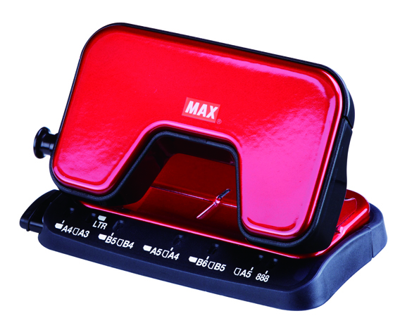 MAX 軽あけ2穴パンチ スクーバ15 レッド DP90125 DP-15T/R マックス