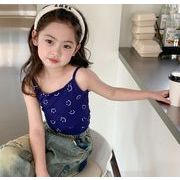 子供服 2023夏新作 韓国ファッション 韓国子供服   吊りトップス 可愛い  80cm-140cm 2色