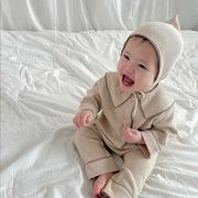 韓国風ベビー服　秋ベビーカジュアルカーディガン上下セット 　赤ちゃん   ファッション2点セット★73-100