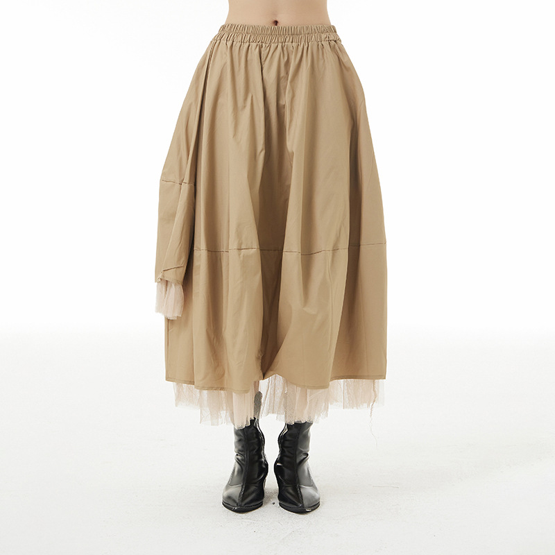 2023春の新作オーバーサイズ婦人服ゆったり着やせハーフスカートアクティブフラップオリジナルデザインa