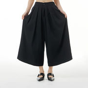 2023夏新デザイン洋風ワイドパンツオーバーサイズ婦人服ゆったり着やせパンツ8533