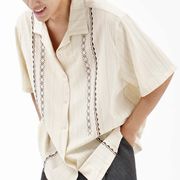 ユニセックス　メンズ　シャツ　短袖　カジュアル　大きいサイズ　ストリート系