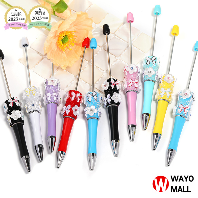 ✿12❤️ カスタムボールペン　人気　ボールペン　ハート　ビーズ　ハンドメイド 楽天市場】カスタムボールペン カスタムビーズボールペン オリジナル