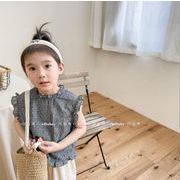 超人気新作  韓国風子供服  ベビー服  キッズ  シャツ   おしゃれ  袖なし  トップス  可愛い 2色