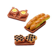 DIY素材   手芸diy用    デコパーツ   アクセサリーパーツ   樹脂  貼り付けパーツ  材料  パン 3種
