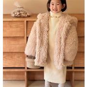 ins 冬新品  韓国風子供服  キッズ服    暖かい服    厚い   コート   ふわふわ もふもふ