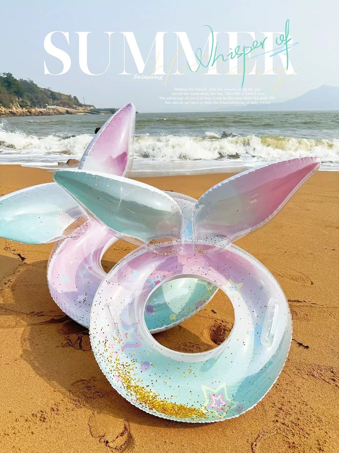 2024夏   ハワイ   子供浮き輪   ビーチ用   大人   水遊び用品   外遊び      水泳   海水浴  人魚姫