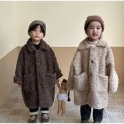 冬   子供服   キッズ服   コート  厚い   中・長セクション    オーバーコート  ふわふわ  2色