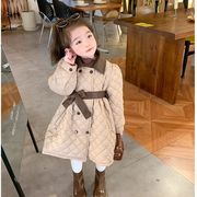 ins冬新品  韓国風子供服  キッズ服   長袖   暖かい服   女の子   ミドル丈のコート  可愛い  アウター