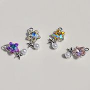 新作  diy 手芸材料 ビーズパーツ デコパーツ 穴ありDIY チャームパーツ アクセサリーパーツ ペンダント