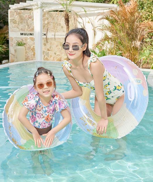 2023 ハワイ 夏人気 韓国風 子供用 浮き輪   プール用品 水遊び  親子 大人用 砂浜 水泳   キッズ
