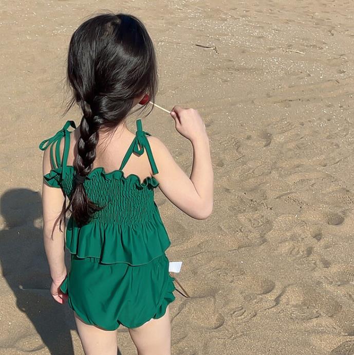 2023 夏新作   ハワイ   ベビー服  水着 女の子 韓国風子供服  キッズ 砂浜 水泳