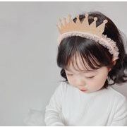 韓国風 ベビー  子供用 髪飾り ヘアアクセサリー カチューシャ レース誕生日  キッズ  撮影道具3色