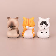 INS  新作    置物  デコレーション    モデル    超可愛い   顔を覆う  猫のフィギュア   猫雑貨