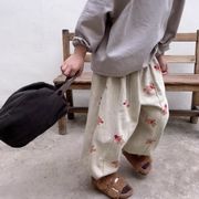 夏人気新作  韓国風子供服 ベビー服 子供ズボン  カジュアル  ロングパンツ 花柄 男女兼用 2色