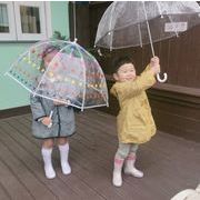 2023超人気新作 子供用 雨傘 雨具 キッズ用 透明 韓国風傘 かさ 長傘 2色