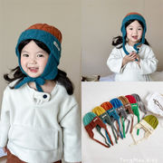 ins   韓国風   ハット  子供用    キッズ 帽子  ベビー帽子   ニットの耳あて帽   可愛い   8色
