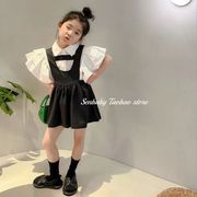 夏 韓国風子供服 セットアップ    べビー服   キッズ トップス ＋ストラップスカート