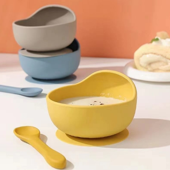 ボウル スプーン+フォーク 食器セット 子供用品 ひっくり返らない碗 ベビー食器 落下防止ボウル