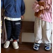 2023春秋      韓国風子供服     キッズ    ベビー服     ストライプ    パンツ      2色     80-130