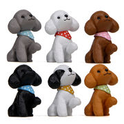 模型   ミニチュア   インテリア置物    モデル   マフラー   テディ  犬  デコレーション   おもちゃ  6色