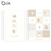 ■Q-LiA（クーリア）■　ほっこりモコモカステーショナリー　B6Wリングノート