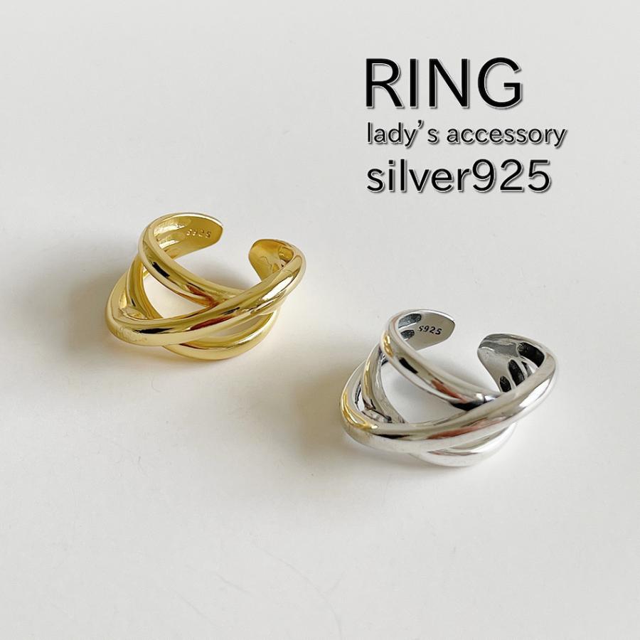 2023新品 3連 Cリング 指輪 レディース シルバー925 オープンリング フリーサイズ