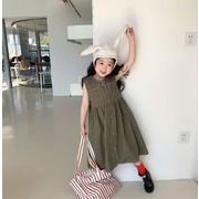 2023新作 韓国風子供服 ベビー服 スカート 可愛い ノースリーブ ワンピース 女の子