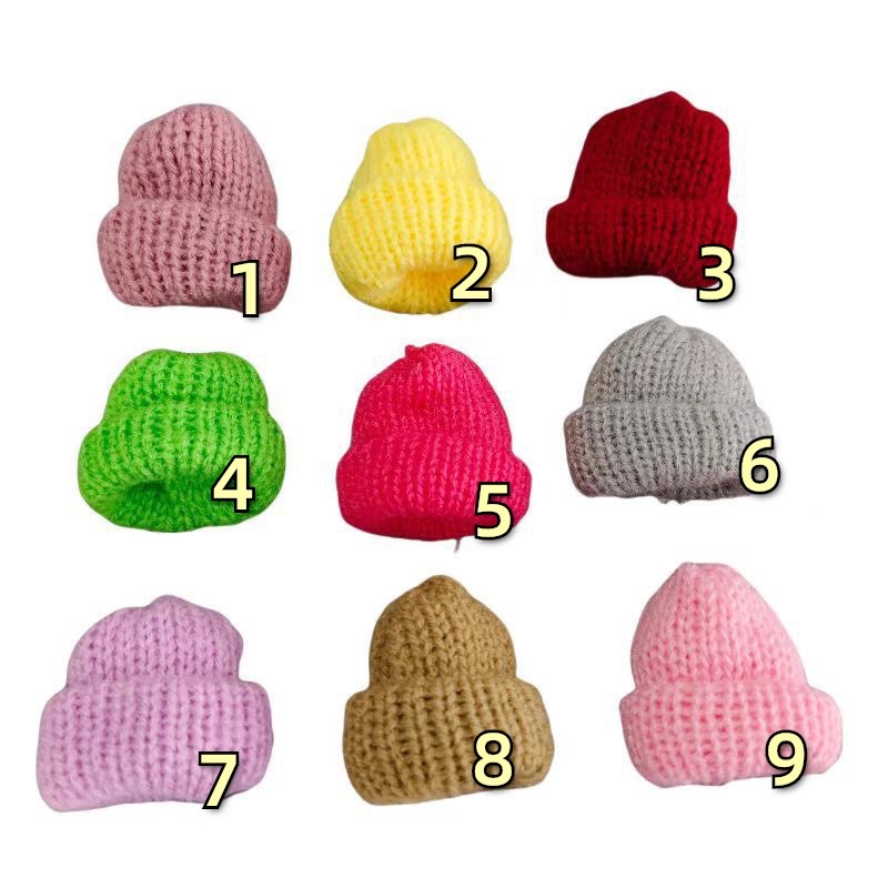 ニット帽子 ミニ帽子 モルドール用 ぬいぐるみ作りに ミニ可愛い