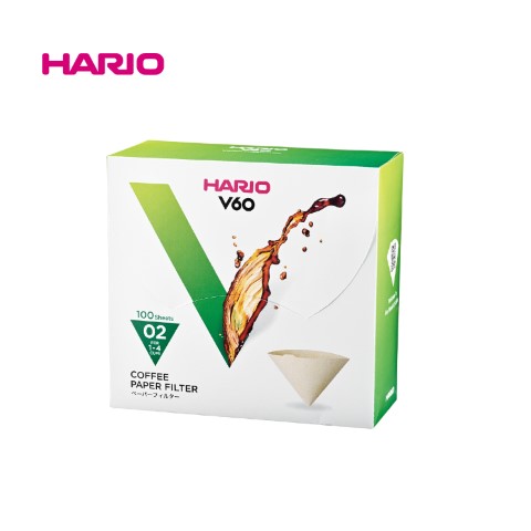 2023年リニューアル『HARIO』02用 V60用ペーパーフィルター02M　100枚箱入り VCF-02-100MK-23+ (ハリオ)