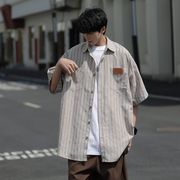 2023夏　ユニセックス　メンズ　半袖シャツ　カジュアル　大きいサイズ　ストリート系