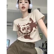 夏　トップス　Tシャツ　半袖　韓国ファッション　レディース 　薄手　大きめ
