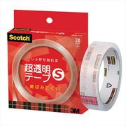 【10個セット】 3M Scotch スコッチ 超透明テープS 紙箱入 24mm幅 3M-