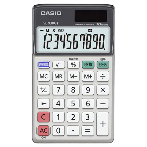 【5個セット】 カシオ計算機 グリーン購入法適合電卓 手帳タイプ 10桁表示 SL-930