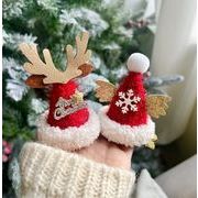 クリスマスヘアピン   ヘアアクセサリー     髪飾り  レディース  子供用   クリスマスの帽子   4色
