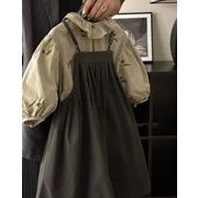 秋新作 韓国風子供服  キッズ   ベビー服  長袖  トップス  シャツ   ワンピース  つりスカート