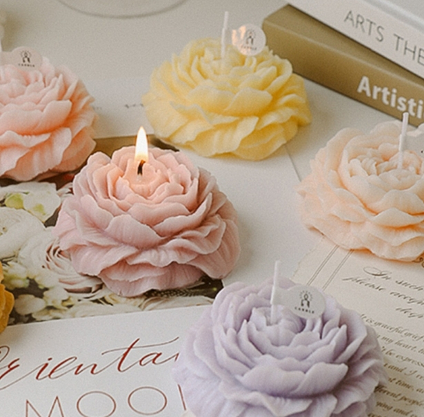 花  蝋燭 ローソク  トナカイ  装飾品    小物アロマキャンドル    ろうそく  誕生日 5色