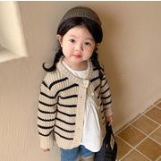 超人気  韓国風 子供服    ベビー    ニット    セーター  長袖  トップス   横縞    コート