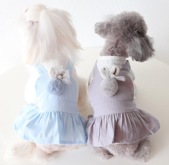 秋冬人気    小型犬服   犬服 ワンピース  ペット服     保温  ペット用品  可愛い2色