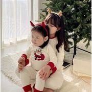 秋冬  韓国風子供服  セットアップ　部屋着  ベビー   トップス＋ズボン   クリスマス 長袖