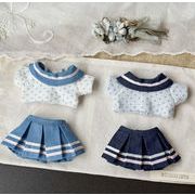 Tシャツ+スカート  10cm用 ぬいぐるみ用服  ぬい服 人形着せ替え ミニドール 着せ替え服  お人形の服