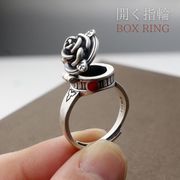 【在庫限り】  リング 薔薇の箱開く BOX RING バラ ローズ 指輪 アクセサリー ヒップホップ ジュエリー