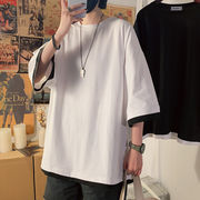 全2色・メンズ・半袖・Tシャツ・ブラウス・夏新作 ・ゆとり・気質・トップス・M-2XL