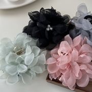 バンスクリップ　ヘアクリップ　ヘアアクセサリー　花　デザイン　かわいい　韓国風　髪飾り