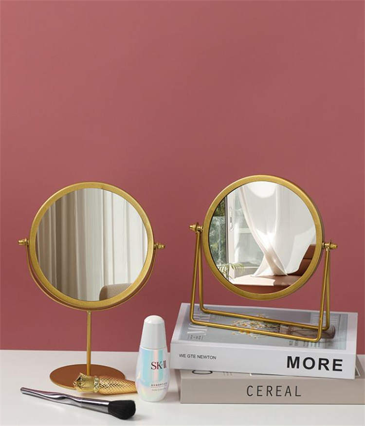 当店のおすすめ 天板 丸鏡 立上げ可能 回転 ハイビジョン 片面鏡 家庭用 化粧鏡 寮 グルーミング鏡