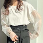 【人気新発売】韓国ファッション レディース服 ゆったり 日焼け止め Tシャツ 上着 トップス