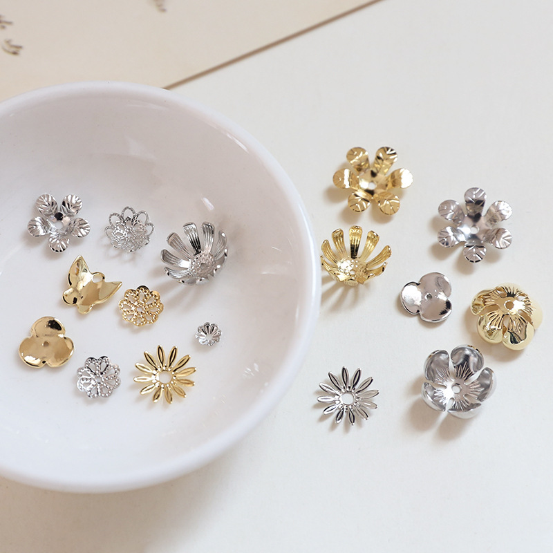 ハンドメイド資材 基礎パーツ 花形 ビーズキャップ 手芸材料 DIY ハンドメイド 花